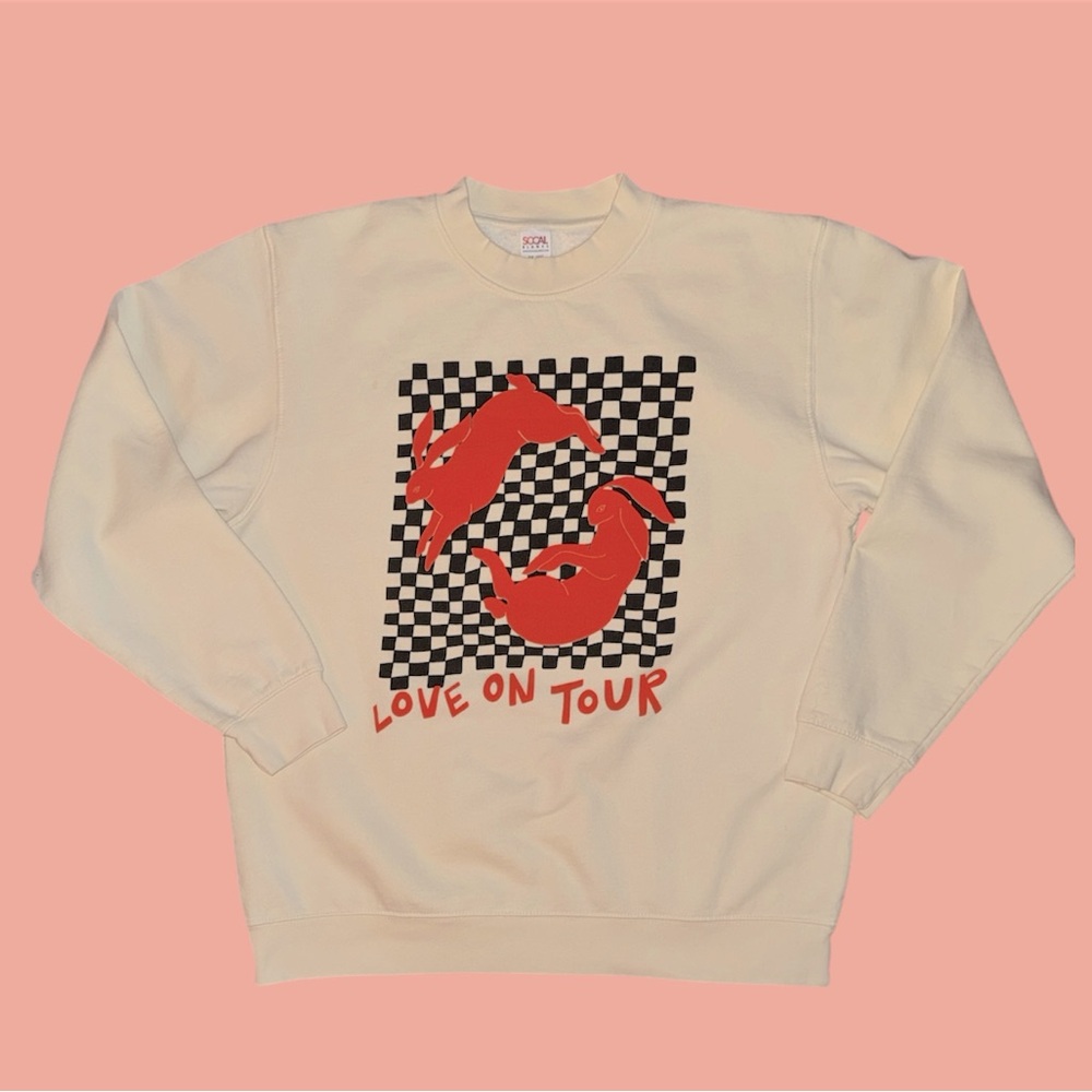Love On‎ Tour Cream Sweater. Size large
